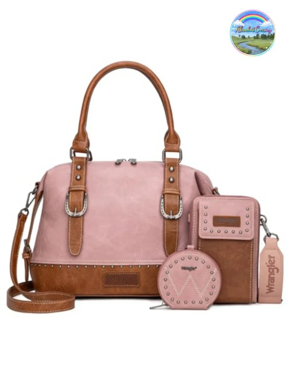 3-Piece Doctor Bag Set Faux Leather Satchel with Cell Phone Bag